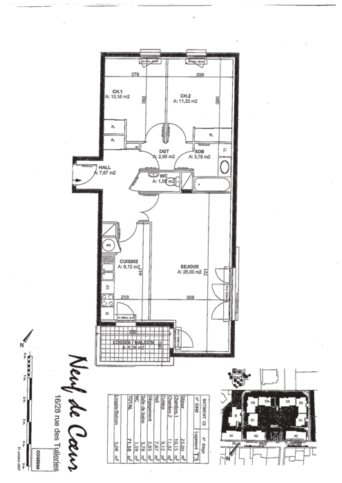 Plan appart 1 - Immobilière Dabreteau